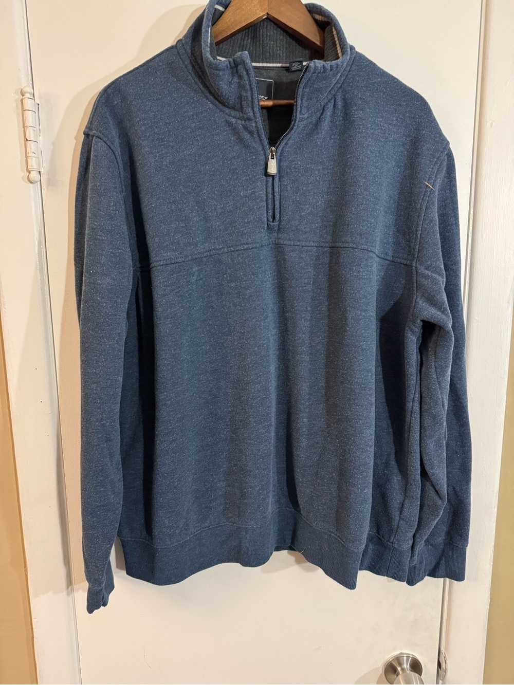 Arrow Men's Heather Navy Quarter-Zip Pullover